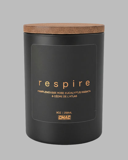 Chandelle 9 oz Respire - Pamplemousse Rose, Eucalyptus Radiata & Cèdre de l'Atlas